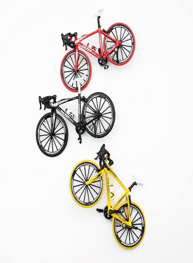 Fezeedi Bicycle Model Mountain Bike Toy Racing Toy 1:10 Simulation Bikes Mini Bike Model Zinc Alloy Racing Home Decoration Crafts Miniature Finger Mountain Bikes (1 Pc Multicolored) - Image 3